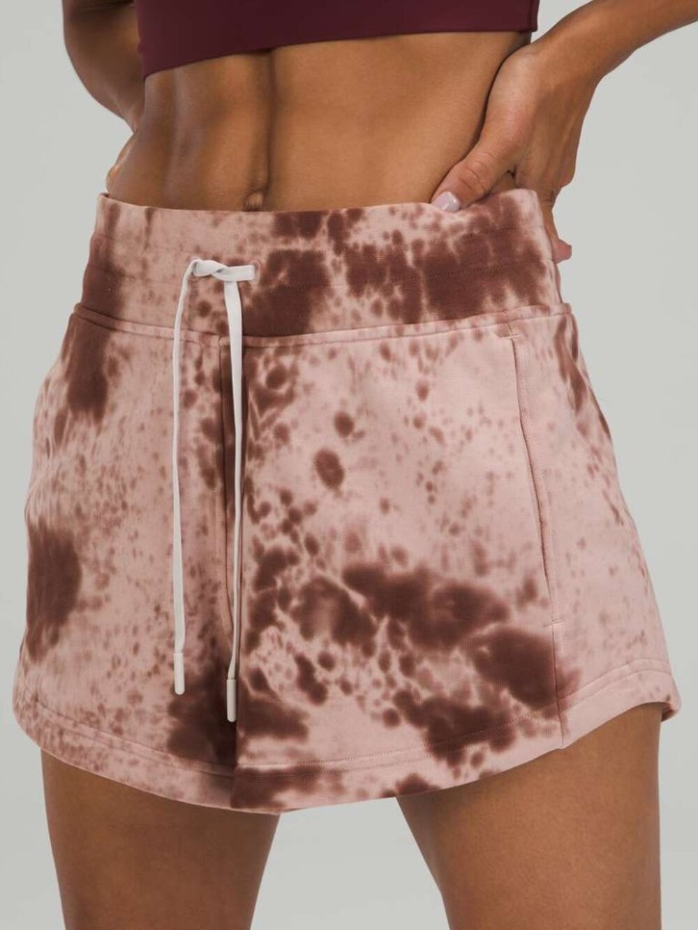 Lululemon Inner Glow Short 3" *Terry Marble Dye Silky French Press size 6 NWOT